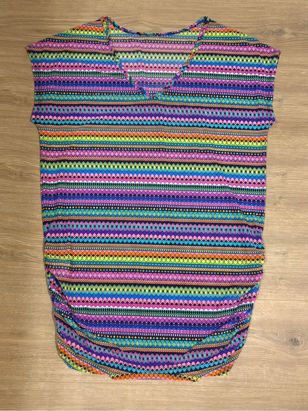Anne Cole Multicolor Striped V-Neck Swim Tunic